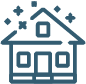 Line art image of a house used as an icon.